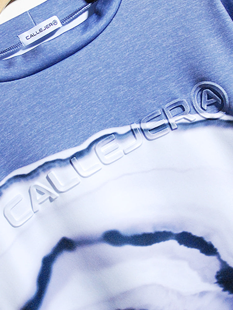 CROSS SECTION EMBOSS CREWNECK(MEN)