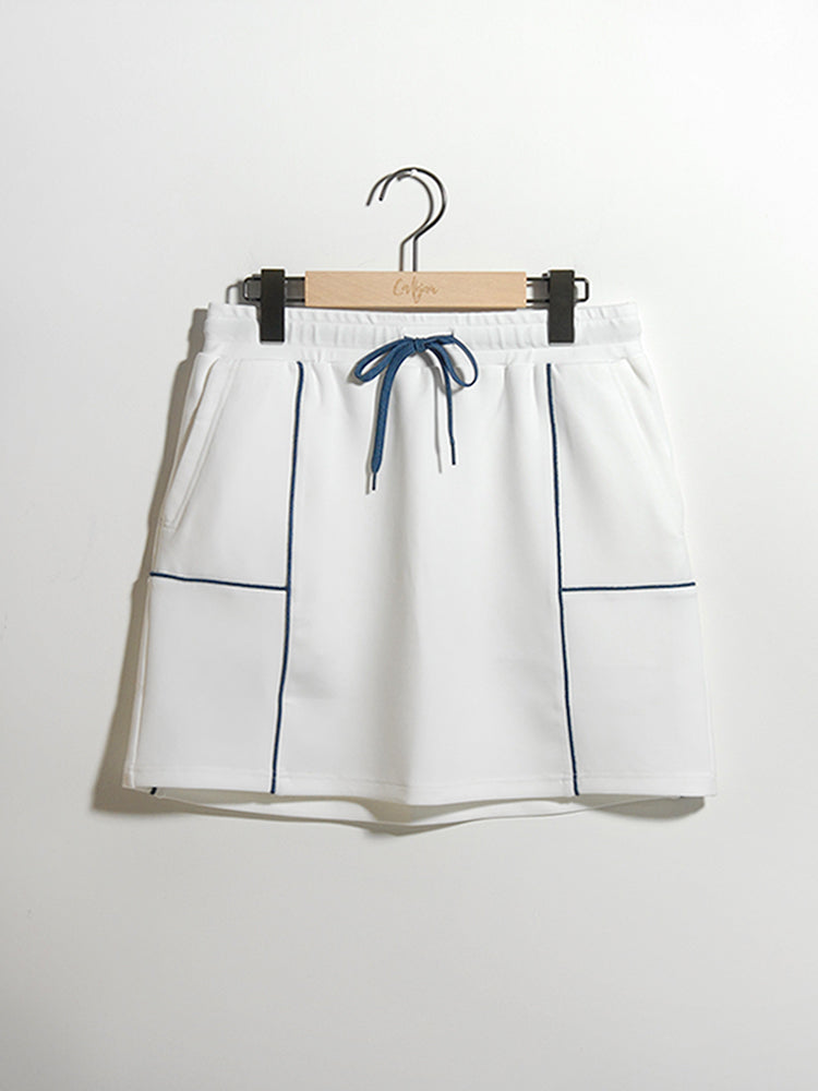 PIPING SWEAT SKIRT