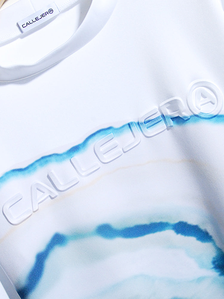 CROSS SECTION EMBOSS CREWNECK(MEN)