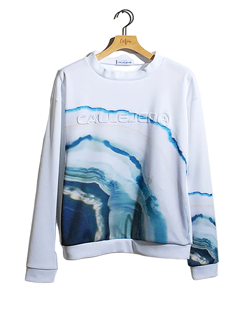 CROSS SECTION EMBOSS CREWNECK(MEN)