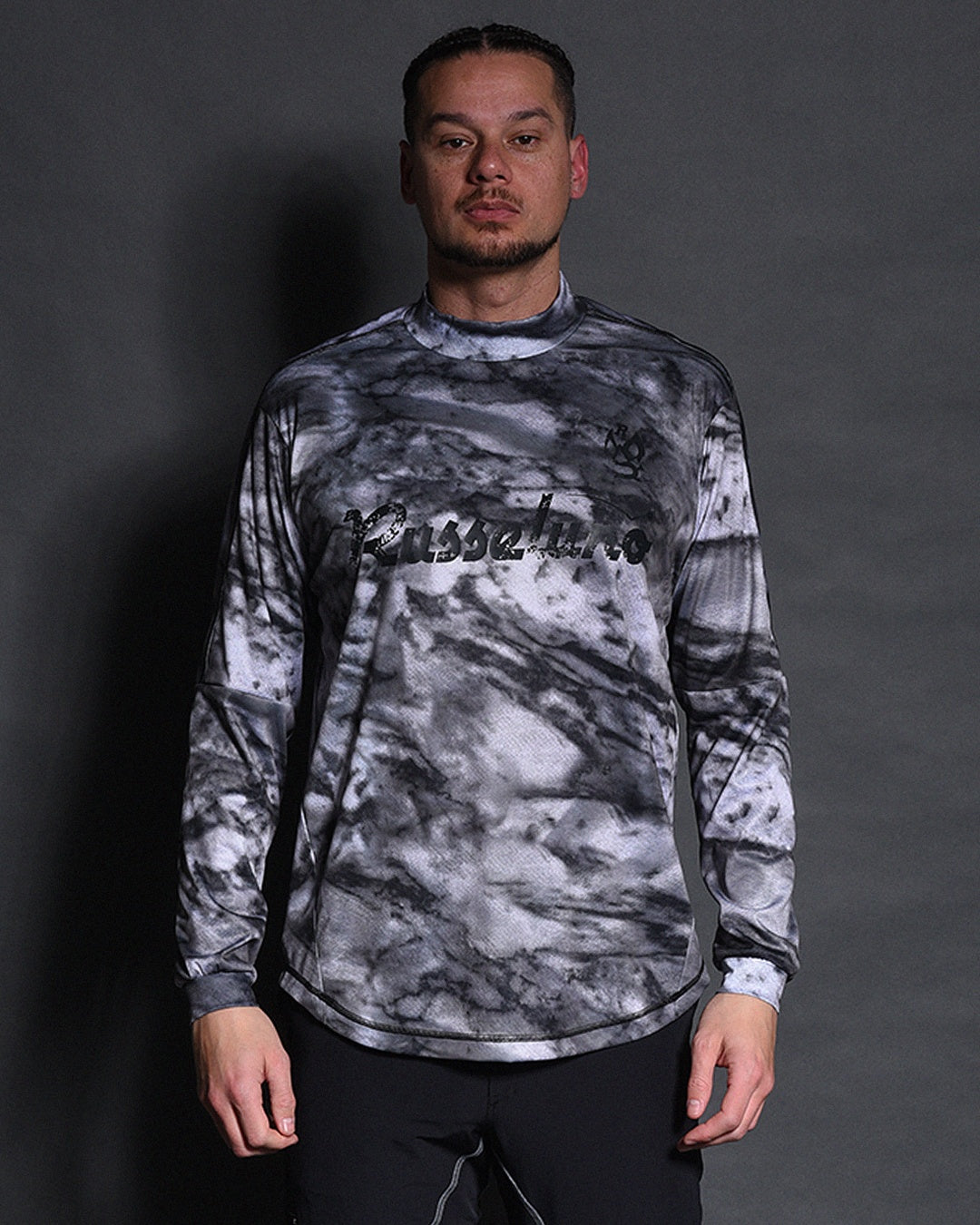 MARBLE L/S MOCKNECK TEE