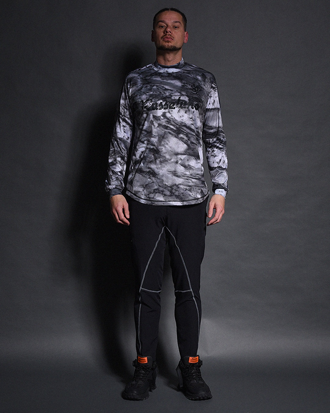 MARBLE L/S MOCKNECK TEE