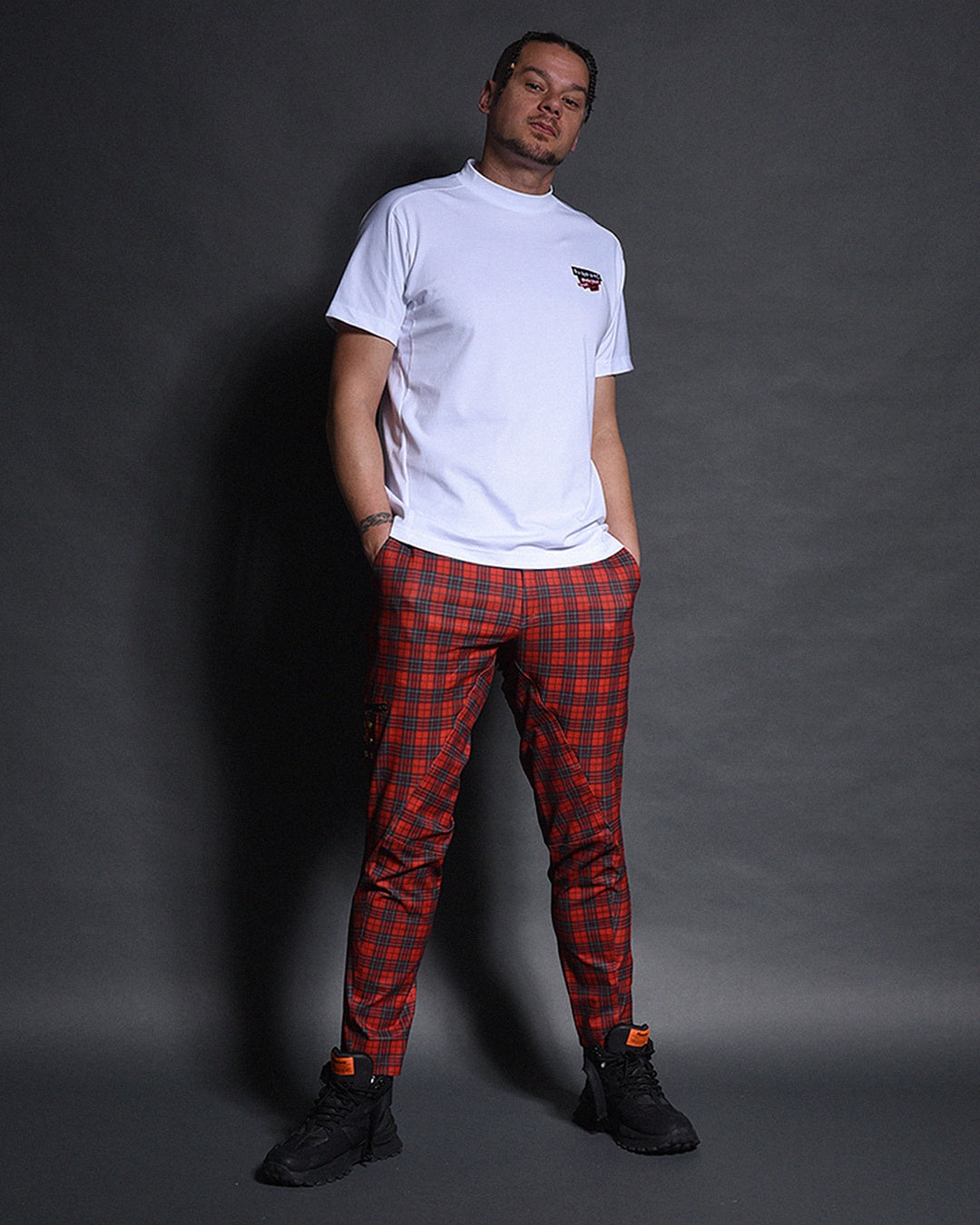 CHECK LUCHA S/S MOCKNECK TEE