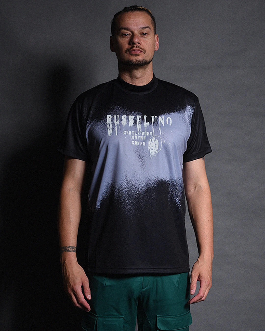 Gradation Paint S/S Mockneck Tee