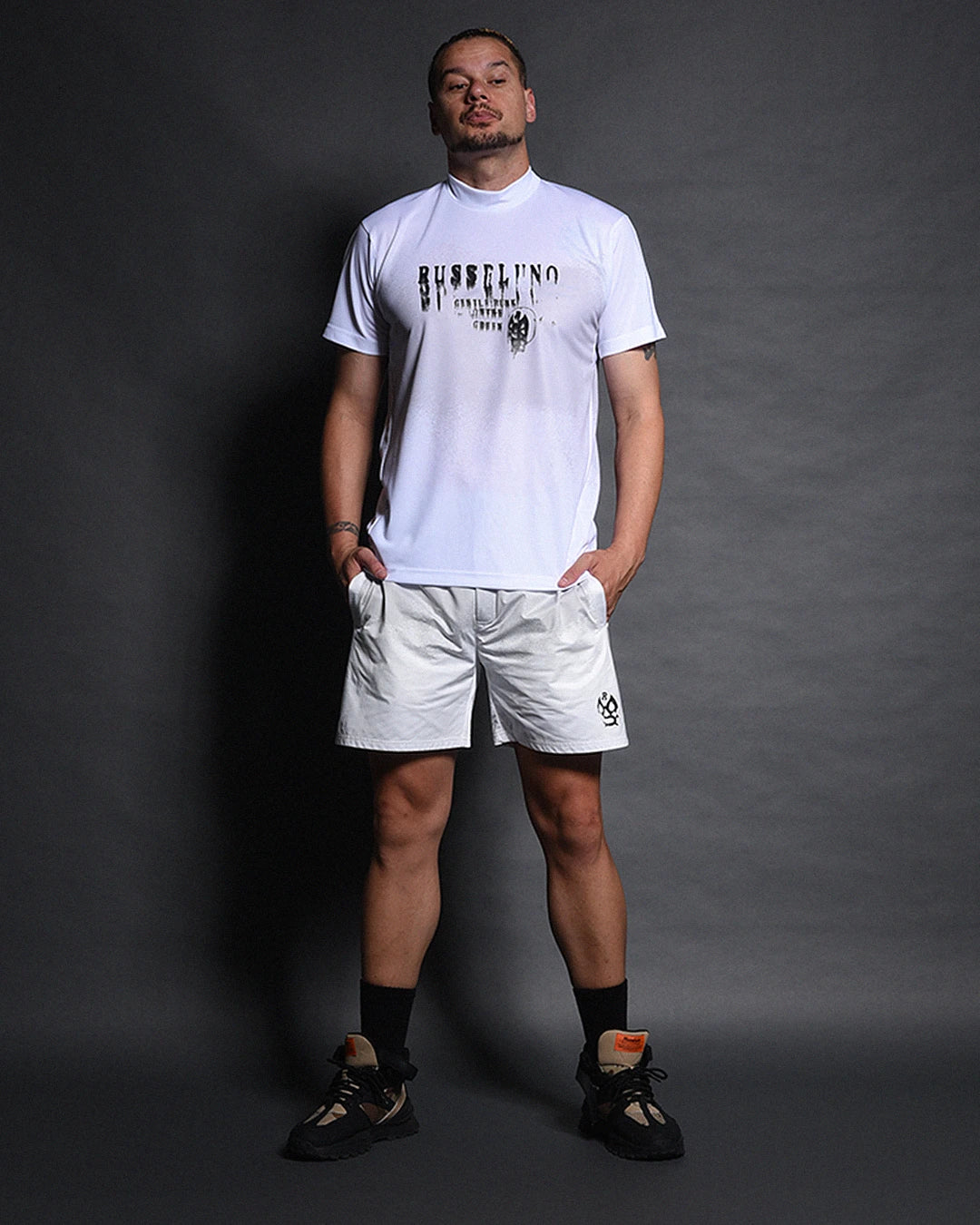 Gradation Paint S/S Mockneck Tee