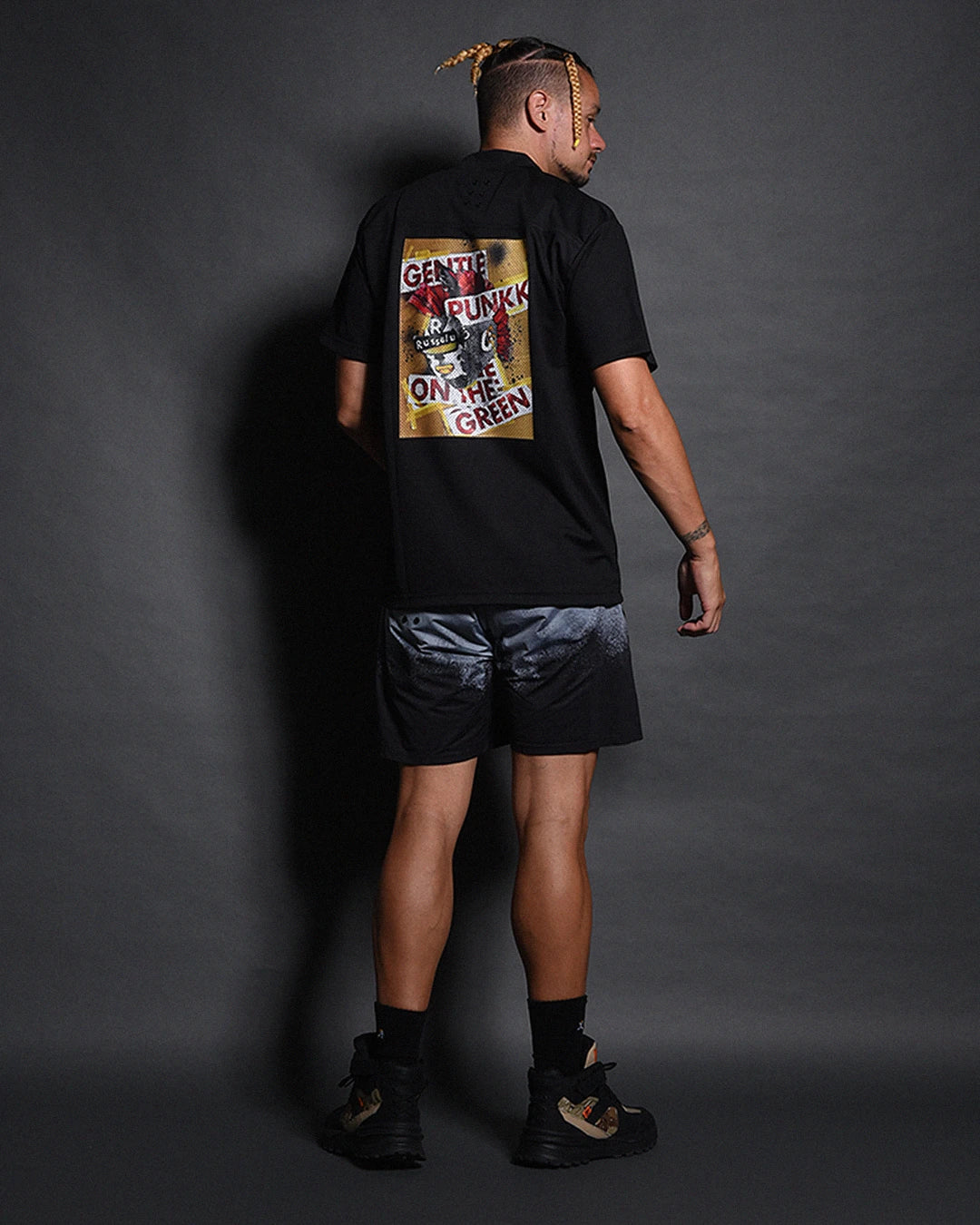 Gradation Paint Wide Shorts